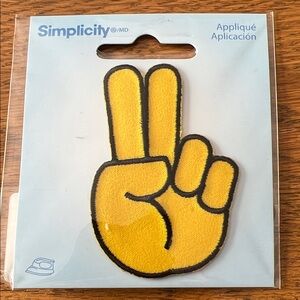 Simplicity Yellow Peace Sign Appliqué